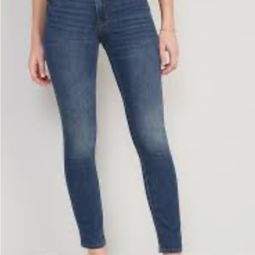 Old Navy Pop Icon Cigarette Jeans Women’s 12 Long Tall Mid Rise Dark Med Wash